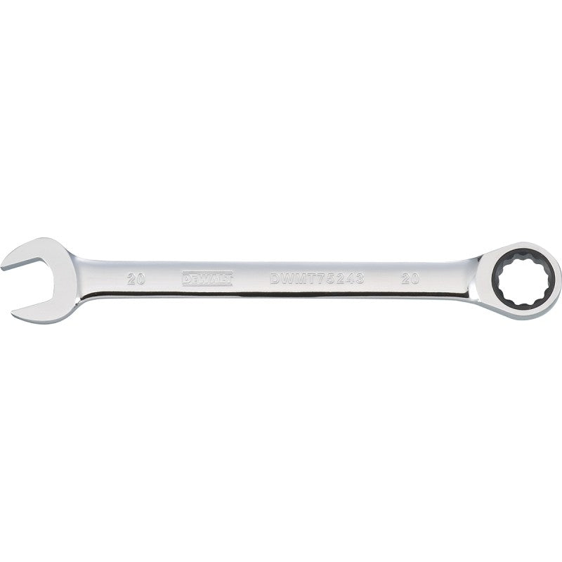 DEWALT DWMT75243OSP Combination Wrench, Metric, 20 mm Head, 11-7/32 in L, Chrome, Comfort-Grip Handle