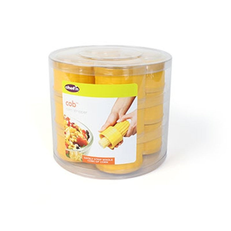 Chef'n Cob Series 102-845-017 Corn Stripper, 2-3/4 in L, 2-3/4 in W, 1 in H, Plastic/Stainless Steel, Yellow (Pack of 12)