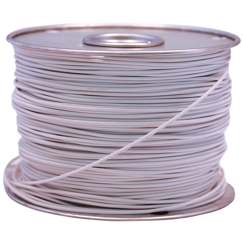 CCI 55669023 Primary Wire, 14 AWG Wire, 1-Conductor, 60 VDC, Copper Conductor, White Sheath, 100 ft L (Pack of 2)