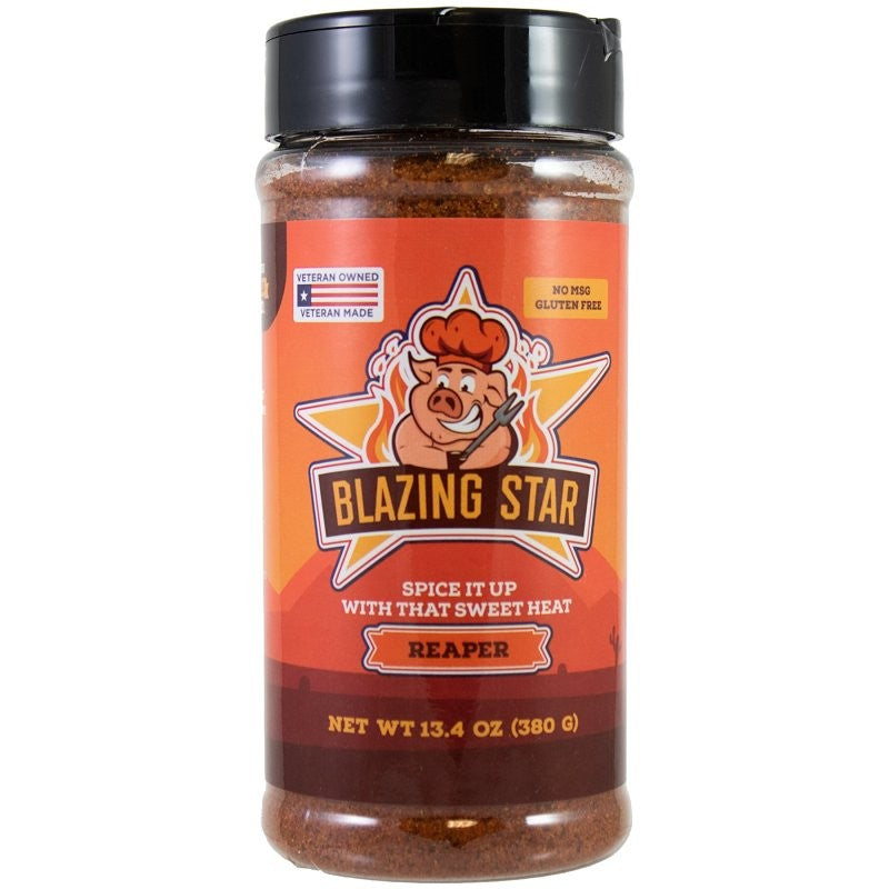 Blazing Star BZ00100-C Rub and Seasoning, Reaper, Sweet Heat, 13.4 oz