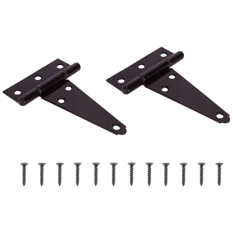 ProSource HTH-B04-C2PS T-Hinge, Steel, Black, Fixed Pin, 180 deg Range of Motion, 46 (Pair) lb