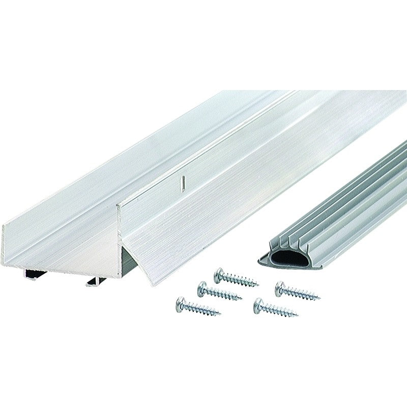 M-D 06155 Door Bottom with Drip Cap, 36 in L, 2.4 in W, 1-5/8 in H, Aluminum