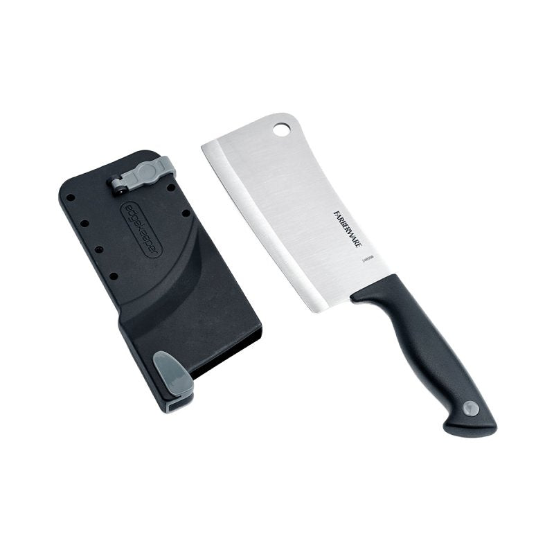 Farberware 5301749 Cleaver Knife, 6 in L Blade, Stainless Steel Blade, Polypropylene Handle, Black Handle (Pack of 3)