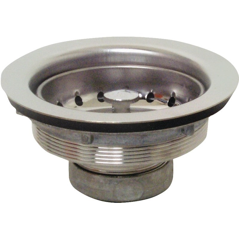 Plumb Pak PP20208 Basket Strainer, Stainless Steel, Chrome, For: 3-1/2 in Dia Opening Kitchen Sink