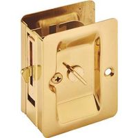 Privacy Pocket Door8 By 3-1/4 By 1-3/8 Inch Polished Brass