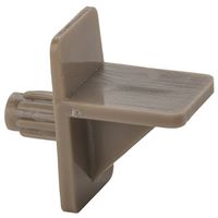Shelf Support Tan Plastic 1/4 Inch Hole Bulk Loose