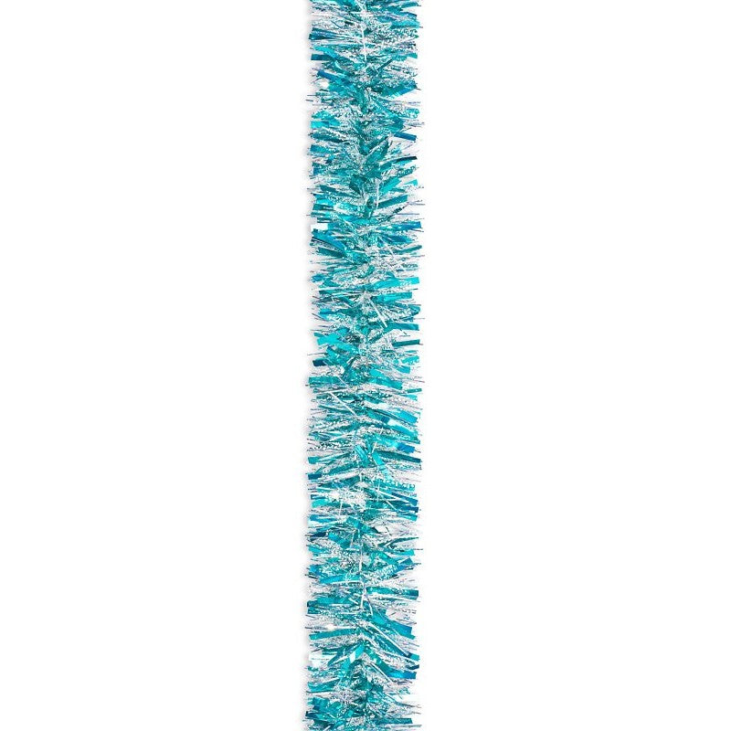 Holidaytrims 3581109 Garland, 10 ft L, PVC, Silver Holo/Snow/Teal, Indoor (Pack of 12)