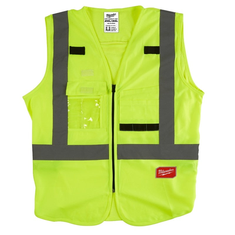 Milwaukee 48-73-5023 High-Visibility Safety Vest, 2XL, 3XL, Regular, Unisex