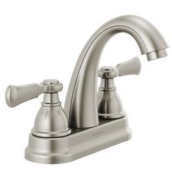 Peerless Elmhurst Series P2565LF-BN Centerset Bath Faucet, 1 gpm, 2-Handle, 3-Faucet Hole, Zinc, Brushed Nickel