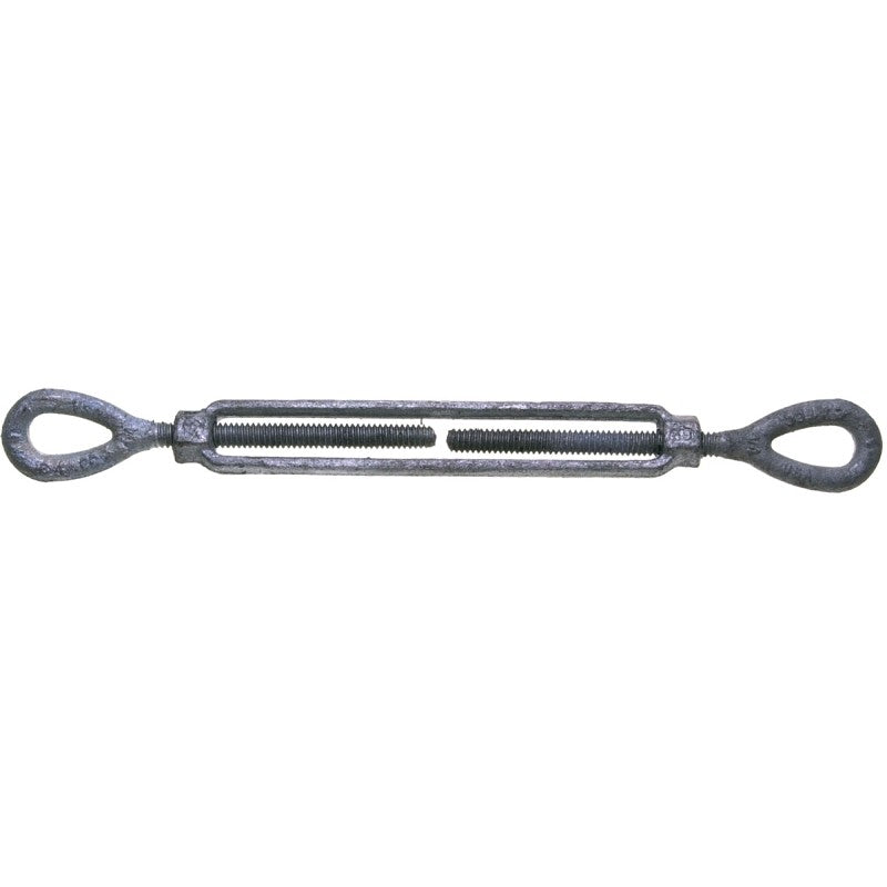 Baron 15-5/8X6 Turnbuckle, 3500 lb Working Load, 5/8 in Thread, Eye, Eye, 6 in L Take-Up, Galvanized Steel