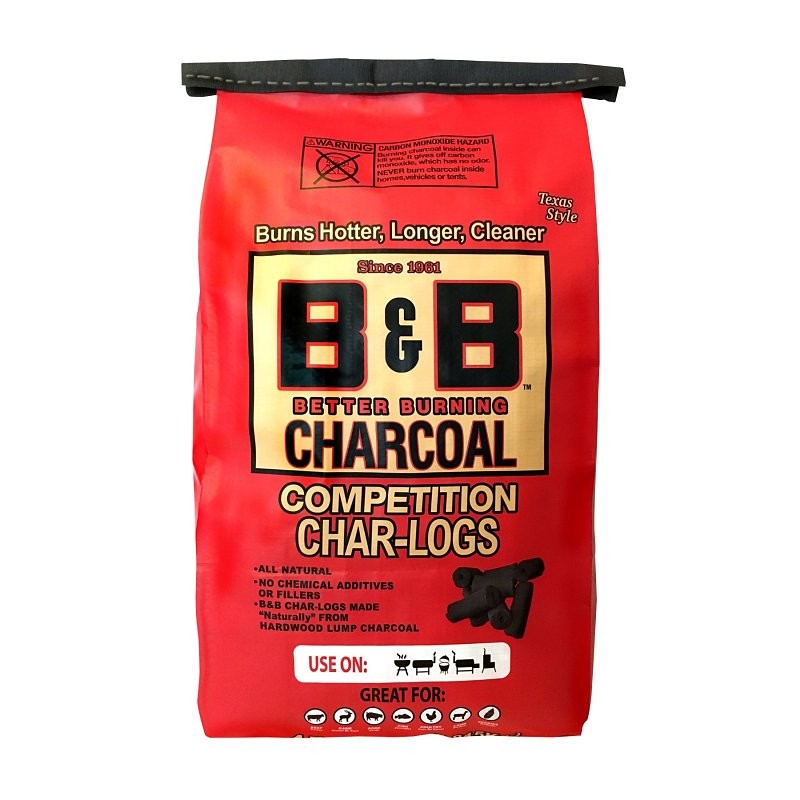B & B Charcoal Competition Series B00203 Charcoal Log, 15 lb Bag