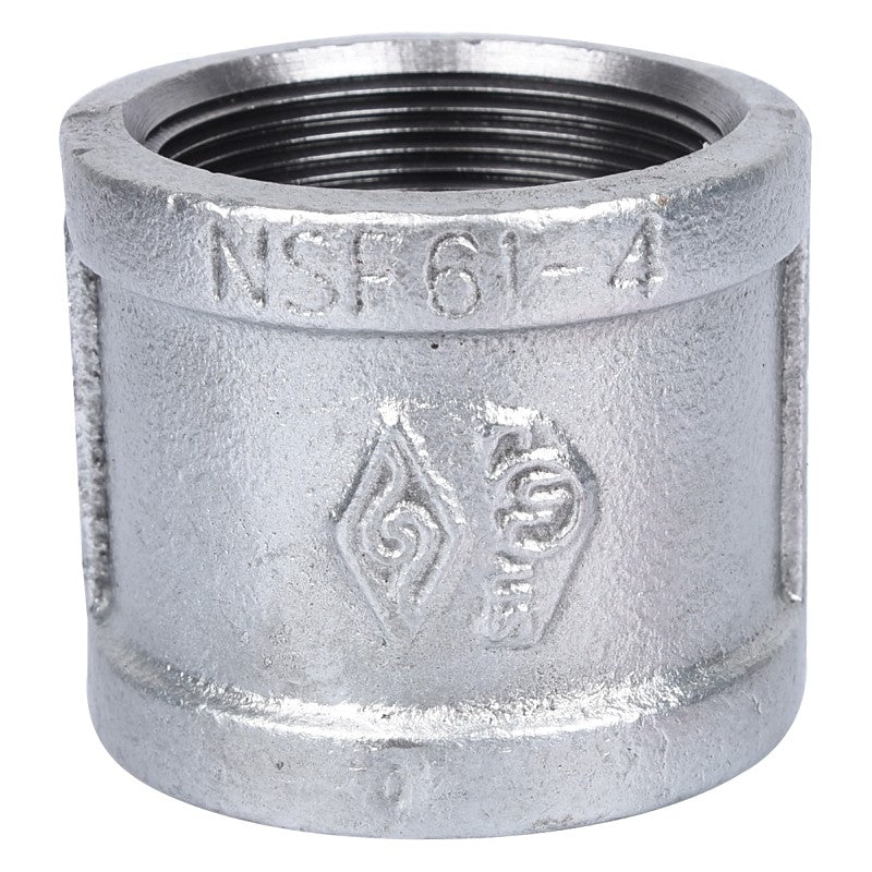 ProSource 21-2G Pipe Coupling, 2 in, Threaded, Malleable Steel, SCH 40 Schedule, 300 psi Pressure