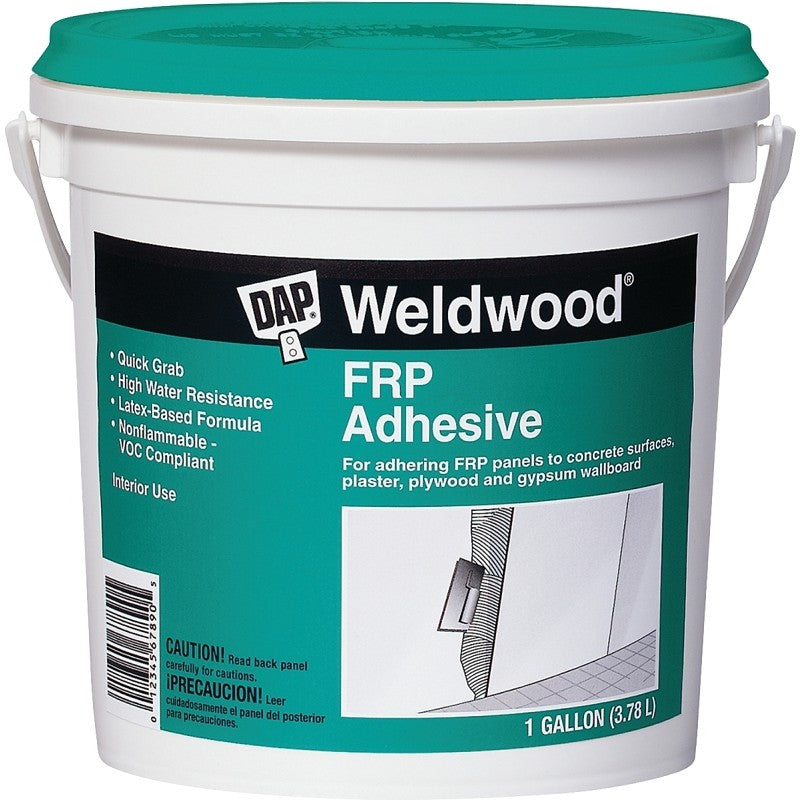 DAP 60480 Panel Adhesive, White, 1 gal, Pail (Pack of 4)