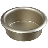 Recessed Finger Grip Cup Pulls 3/4 Inch Satin Nickel 6 Pack