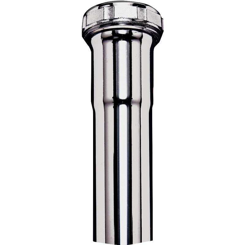Plumb Pak PP20226 Pipe Extension Tube, 1-1/4 in, 12 in L, Slip-Joint, Brass, Chrome
