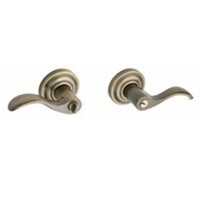 Schlage Accent Series F51A ACC 609 Entry Lever, Mechanical Lock, Antique Brass, Metal, Residential, 2 Grade (Pack of 4)