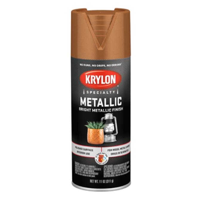 Krylon K01709A77 Spray Metallic Spray Paint, Metallic, Copper, 12 oz