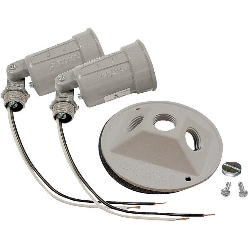 Hubbell 5625-5 Lamp Holder, Combination, Weatherproof, 3.336 in L x 8 in W x 4.125 in H Dimensions, 120 V, PAR 38 Lamp