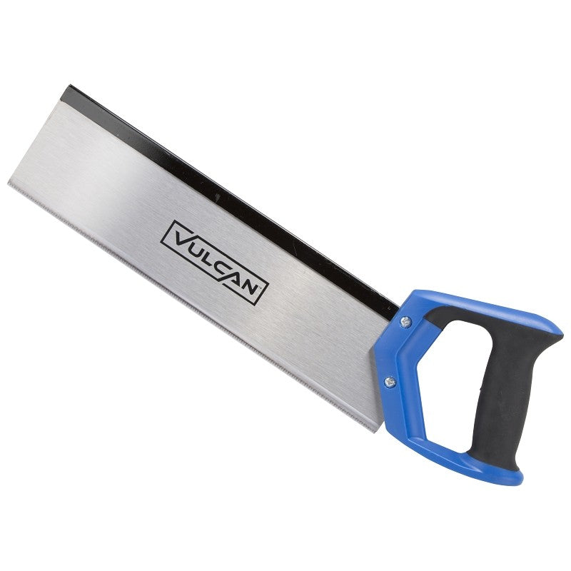 Vulcan TTH1314 Back Saw, 14 in L Blade, 12 TPI TPI, Steel Blade, Comfortable, Two-Tone Soft Handle, Plastic Handle