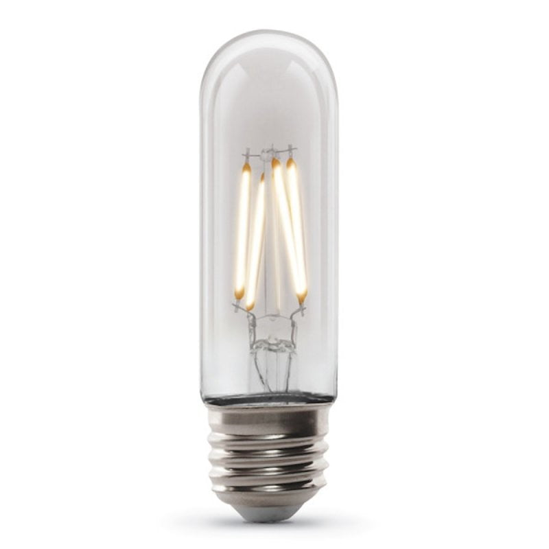 Feit Electric T10/CL/VG/LED LED Bulb, Decorative, T10 Lamp, 40 W Equivalent, E26 Lamp Base, Dimmable, Clear (Pack of 4)