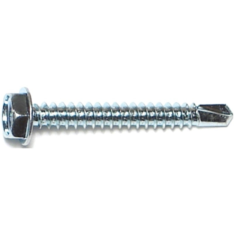 Midwest Fastener 10281 Screw, #10 Thread, 1-1/2 in L, Hex, Socket Drive, Self-Drilling Point, Steel, Zinc