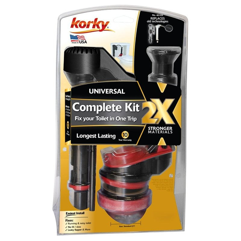 Korky 4010X Standard Universal Complete Toilet Repair Kit