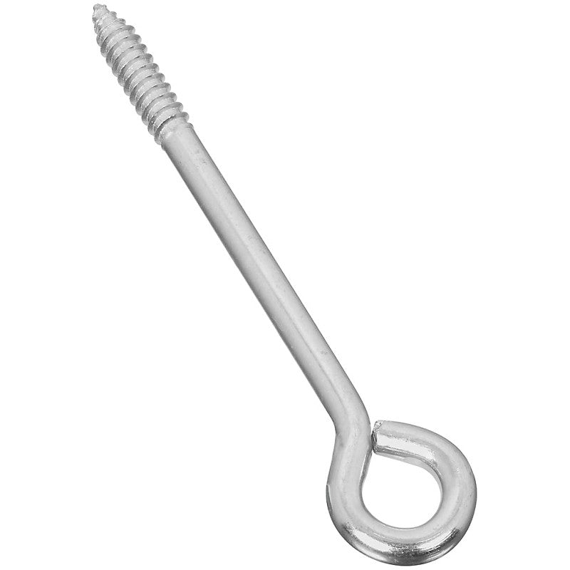 National Hardware N220-699 Lag Screw Eye, 1.62 in L Thread, 6 in OAL, 175 lb Working Load, Steel, Zinc (POS)