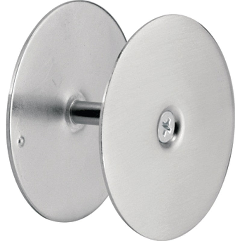 Defender Security U 10446 Hole Cover Plate, Steel, Satin Nickel, For: 1-3/4 in Thick Doors