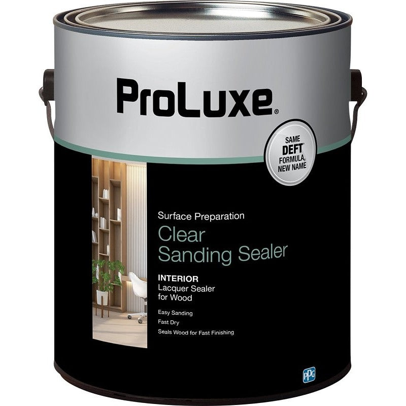 ProLuxe PLX015/01 Sanding Sealer, Satin, Liquid, Clear, 1 gal (Pack of 4)