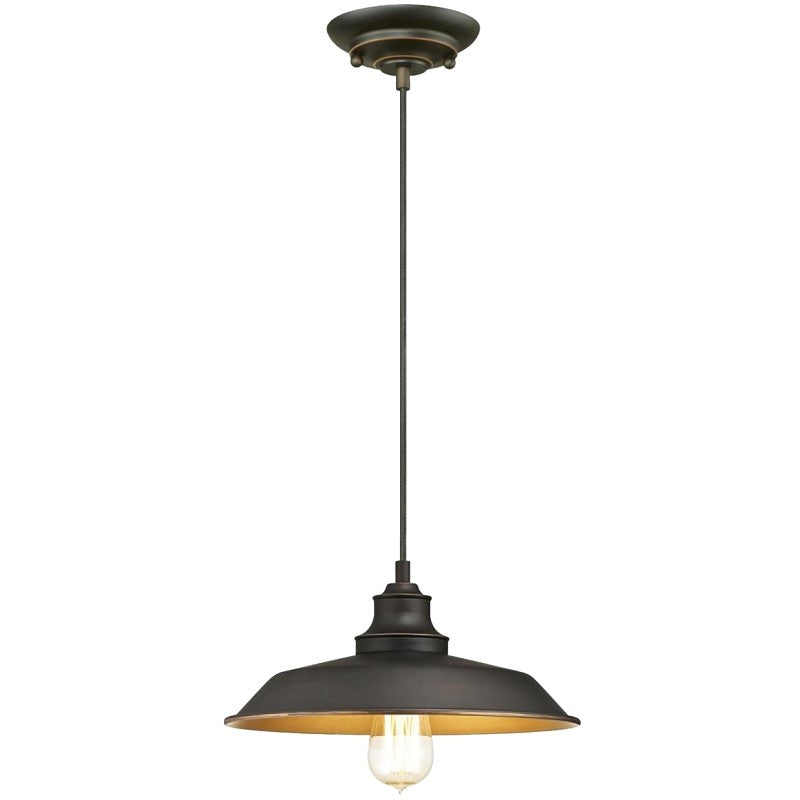 Westinghouse 6344700 Iron Hill Indoor Pendant Light, 120 V, 1-Lamp, Incandescent, LED Lamp, Metal Fixture