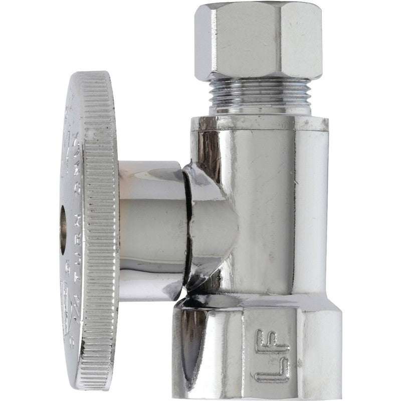 Plumb Pak PP53PCLF Shut-Off Valve, 1/2 x 3/8 in Connection, FIP x Compression, Quarter-Turn Actuator, Brass Body