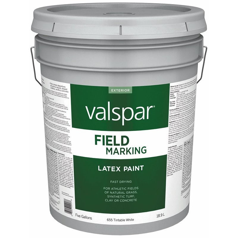 Valspar Armor 655 Series 044.0000655.008 Field and Zone Marking Paint, Flat, White, 5 gal, Pail
