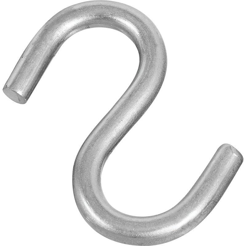 National Hardware N233-536 S-Hook, 55 lb Working Load, 0.18 in Dia Wire, Stainless Steel, Stainless Steel