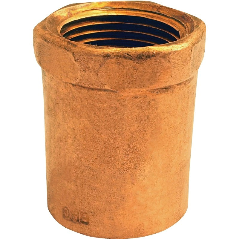 Elkhart Products 103R Series 30166 Reducing Pipe Adapter, 1 x 3/4 in, Sweat x FNPT, Copper