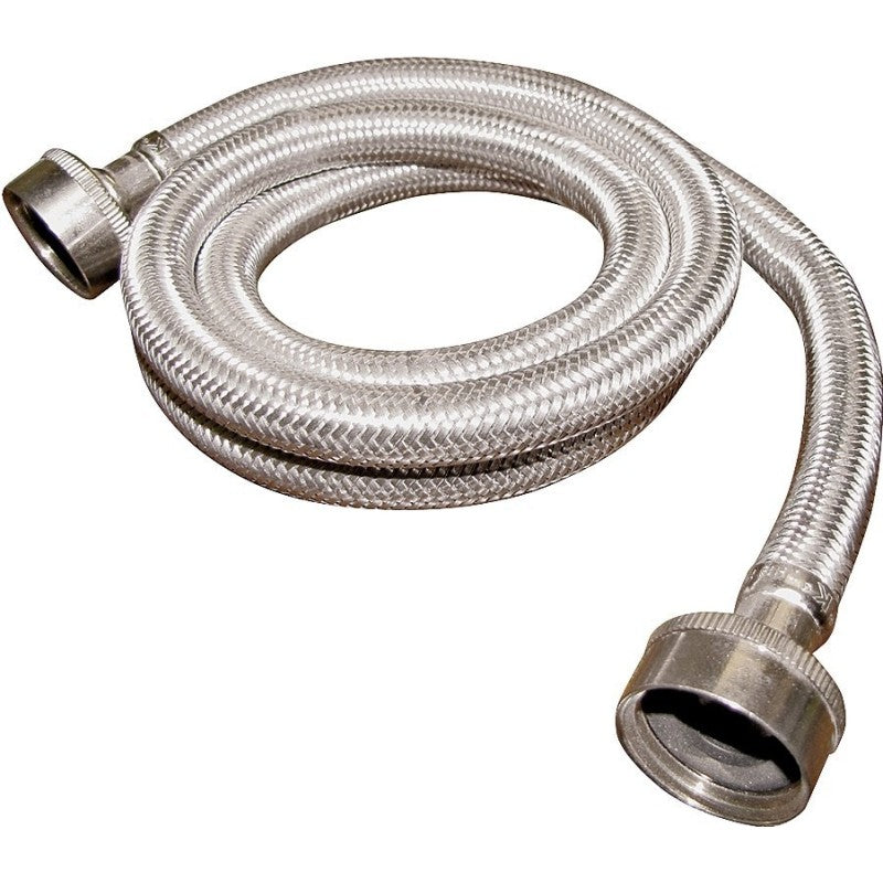 Plumb Pak PP23832 Washing Machine Discharge Hose, 3/4 in ID, 5 ft L, FHT x FHT, Stainless Steel