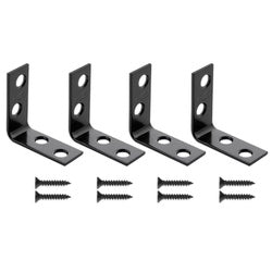 CORNER BRACE STL BLK 1.5X5/8IN
