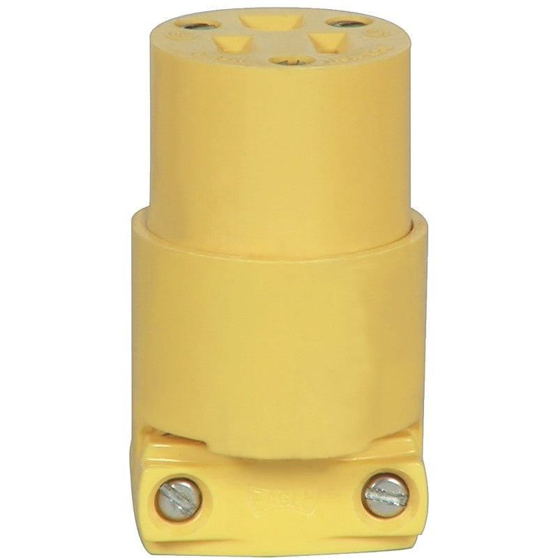 Eaton Wiring Devices BP4887 Electrical Connector, 2 -Pole, 15 A, 125 V, Slot, NEMA: NEMA 5-15, Yellow
