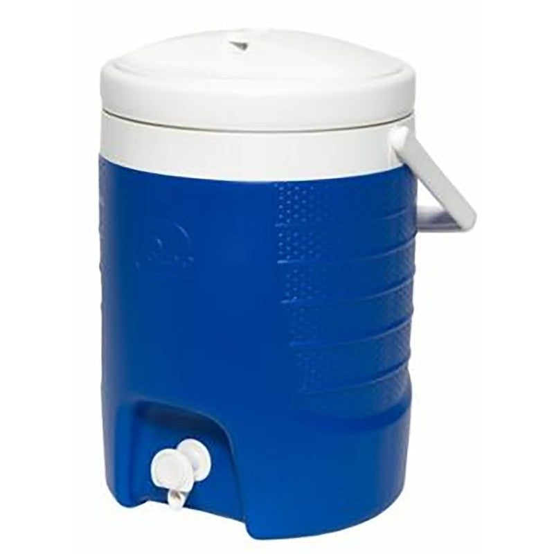 Igloo Sports Series 00041150 Water Jug, 2 gal Cooler, Pushbutton Spigot, Majestic Blue/White