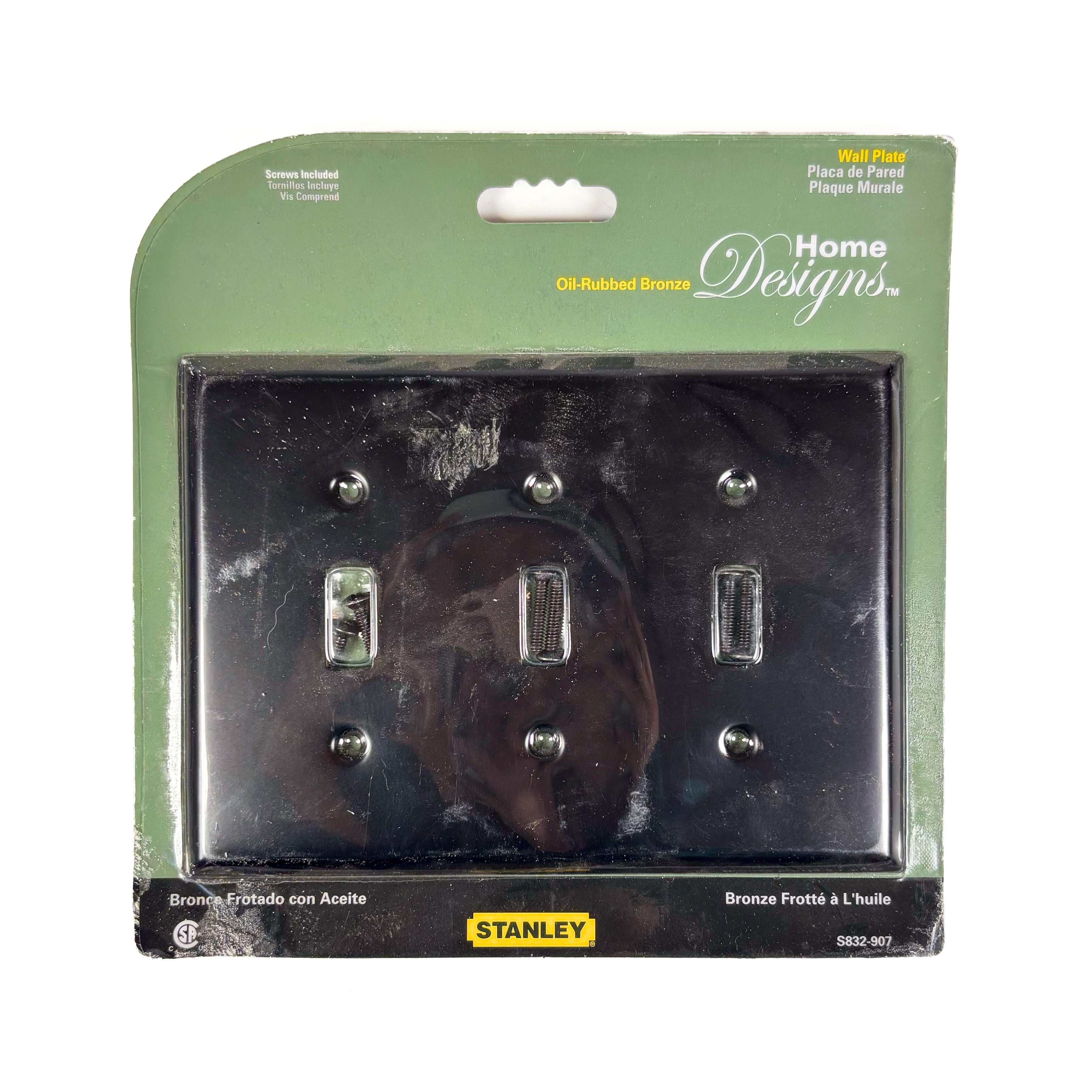 Basic Triple Switch Wall Plate Oil Rubbed Bronze