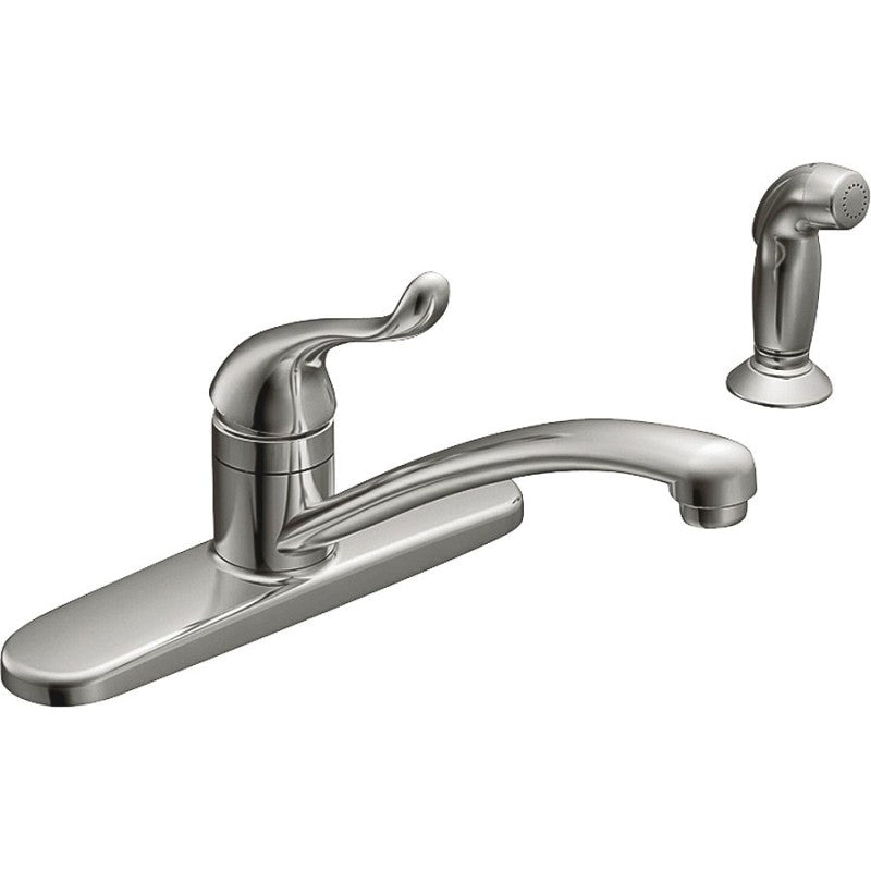 Moen Adler CA87530 Series Kitchen Faucet, 6 in H Spout, Chrome Plated, 9 in, 10.25 in W x 6.935 in H Dimensions, 1.5 gpm