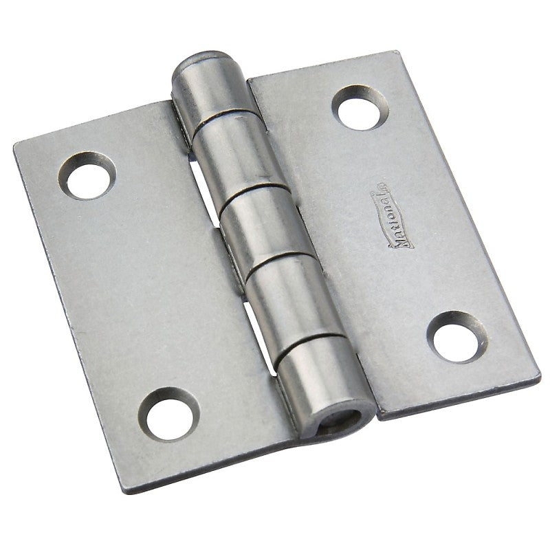 National Hardware N139-659 Broad Hinge, 2 in W Frame Leaf, 0.077 in Thick Frame Leaf, Cold Rolled Steel, Steel, 38 lb