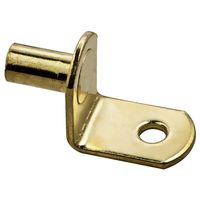 Shelf Supports 1/4 Inch Shank Bright Brass 8 Pack