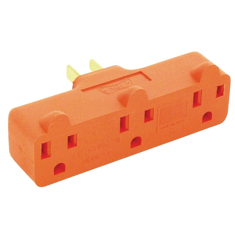 Eaton Wiring Devices 4402RN-BOX Outlet Adapter, 2 -Pole, 15 A, 125 V, 3 -Outlet, NEMA: NEMA 5-15R