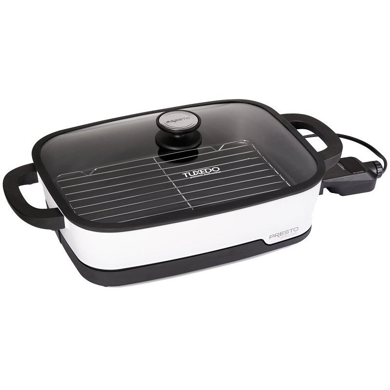 Presto Tuxedo 06854 Skillet Multi-Cooker, 16 in W Cooking Surface, 1500 W, White, Digital Control (Pack of 2)