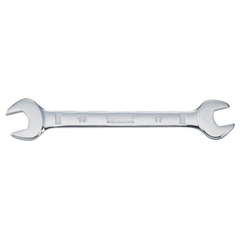 DEWALT DWMT75436OSP Open End Wrench, Metric, 17 x 19 mm Head, 8-11/16 in L, Polished Chrome