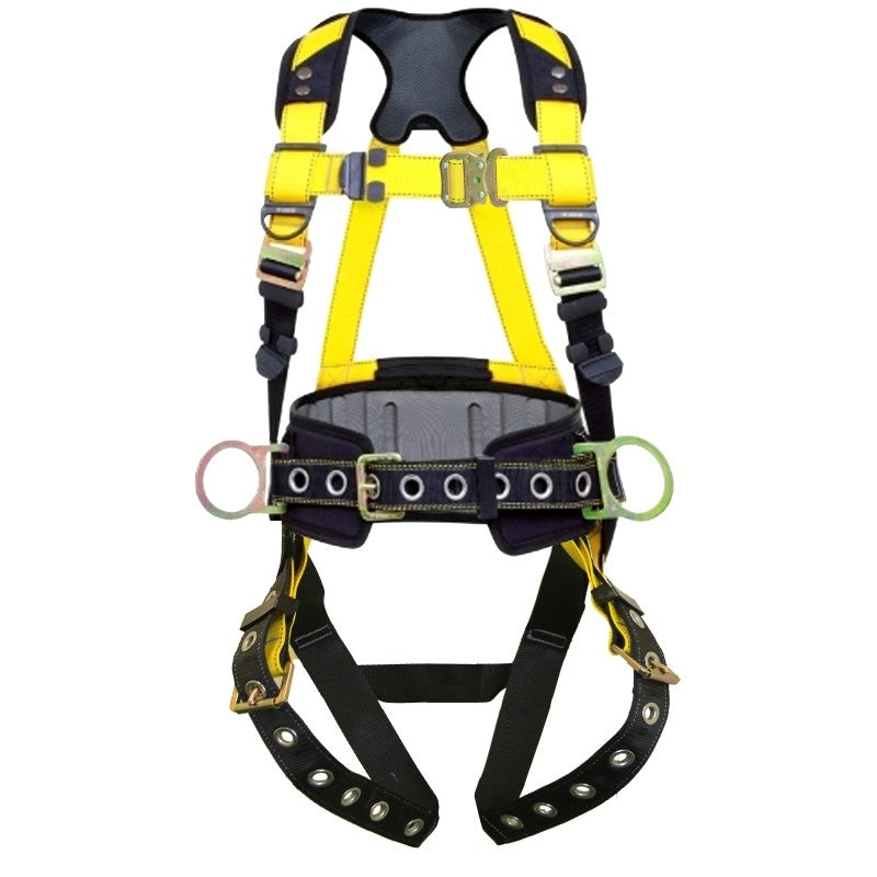 Guardian Fall Protection 37193 Full Body Harness, M/L, 130 to 420 lb, Polyester Webbing