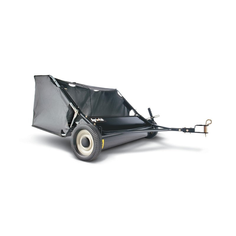 Agri-Fab 45-0320 Lawn Sweeper, 13.2 cu-ft Hopper, 5.1:1 Brush to Wheel Ratio, 4-Brush, Clear
