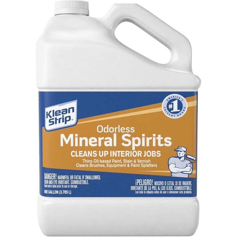 Klean Strip GKSP94214 Mineral Spirit Thinner, Light Yellow, 1 gal, Can, Liquid (Pack of 4)