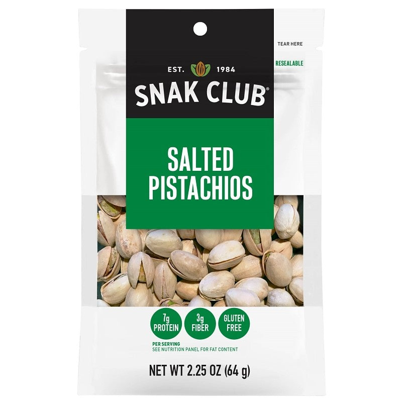 Snak Club CSU29110 Pistachios, 2.25 oz (Pack of 6)