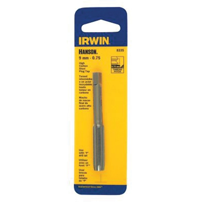 Irwin 8338 Thread Tap, 10 mm- 1 Thread, Plug Tap Thread, 4-Flute, HCS
